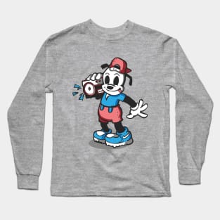 Beats and Bangers Vintage Cartoon Character Long Sleeve T-Shirt